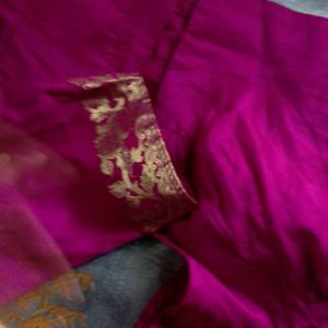 Purple Saree With Blouse