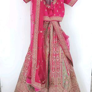 Machine Embroidery Lehenga Choli (Women)