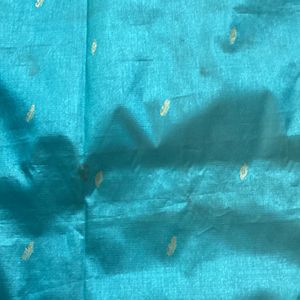 Used Sea Green Saree For Grabs