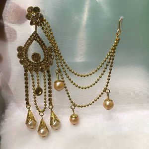 Long Chain Jhumki Earrings