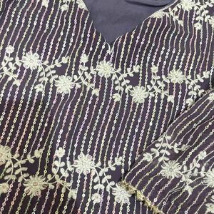 Pakistani Stitched Lavender Suit With Dupatta