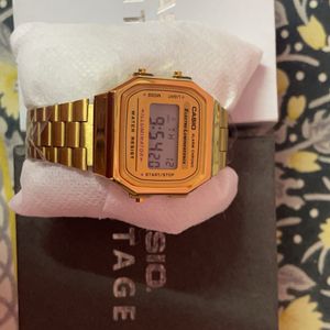 Casio Vintage Edition Gold Alarm Chrono Watch