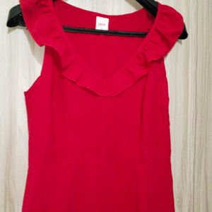 Urbanic Ruffle A-Line Red Dress (Women's)