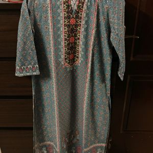 Hakuba Cotton Kurta With Sequence