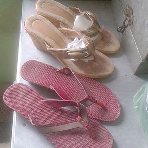 2 Pair Heel Slippers.