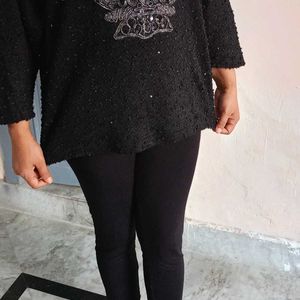 Beautiful Embroidery Woolen Top