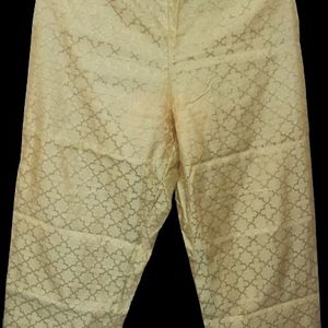 Morpankh Golden Beige Ankle Length Straight Pant