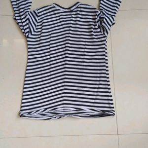 A Black Stripped T-shirt