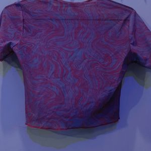 Swirl Pattern Mesh Top