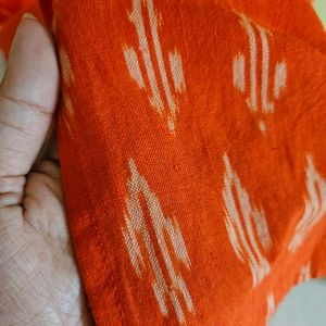 Orange Sleeveless Kurti