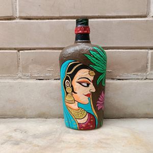 Handpainted Indian Art On Bottle