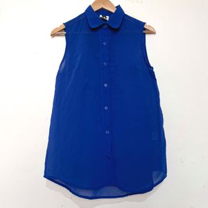 Blue Sleeveless Top