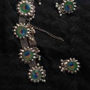 Peacock Oxidized Jewelery Set