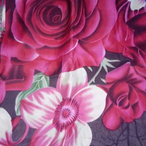 Roseflower Printed  Bedsheet With Two Pillow Cover