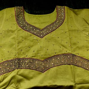 Tailored  silk cotton salwar set