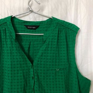 Green causal dress