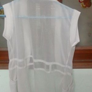 White Net Short Shrug