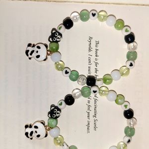 Matching Panda Charm Bracelets