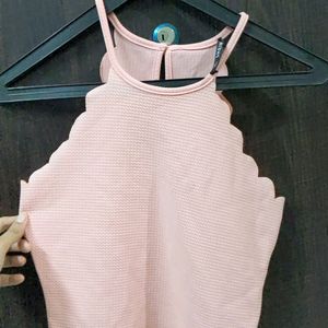 Casual Baby Pink Shein Crop Top