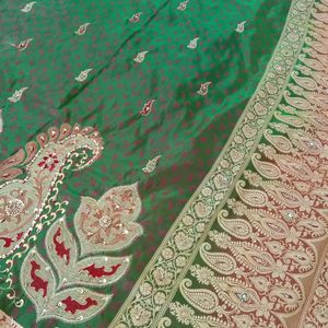 Green Zardosi Silk Saree