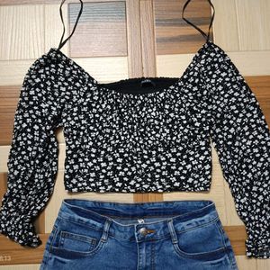 Pinteresty Floral Cute Aesthetic Crop Top