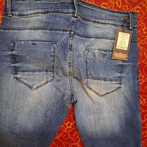 Women's Blue Rigged/Distressed Jeans