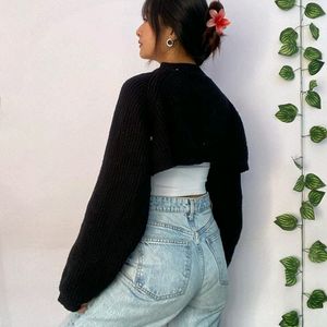 Black Knitted Bolero