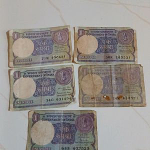 Old One Rupee Notes