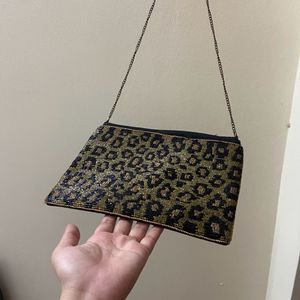 Leapord Print Sling Bag For Parties