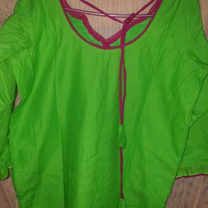 Fluorescent Green Kurta