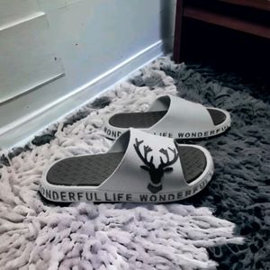 Men Slides (Grey, 9)