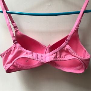 Pink Color Padded Bra