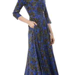 Women Fit And Flare Blue Dress