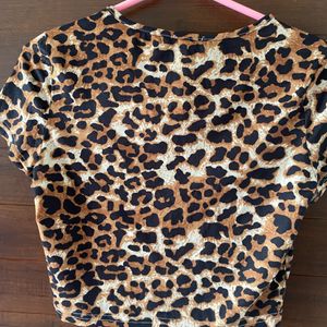 Shein Leopard Print Top Women