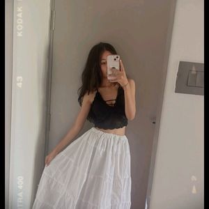 Cute White Long Skirt