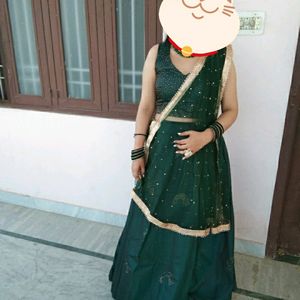 Green Lehnga For Mehndi Function