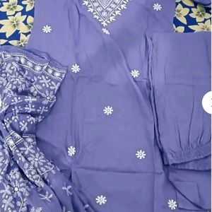 Full Embroidery Women 3 Piece Kurta Set M size