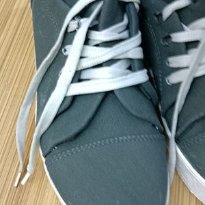 Grey Platform Sneakers With Flaws