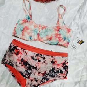 Imported Tie Die Bra Set