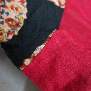 HaIf Jamdani Or Ajrakh print Bengal Handloom Saree