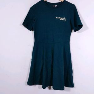 H&M Dark Green Mini Dress(women's)