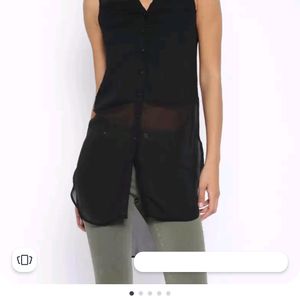 Pinteresty ~ Black Sheer Shirt @ ₹150