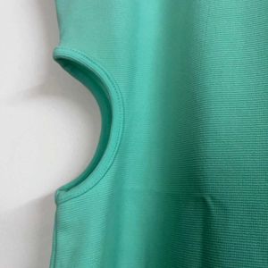 Cyan Green Side Cut Bodycon Dress