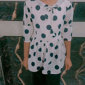 Brand New Polkadot Top For Girls