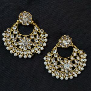 Kundan And Pearl Earrings