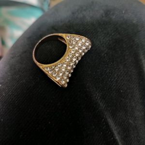 Unique Golden Stud Ring