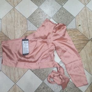 Women Pink One Shoulder Top