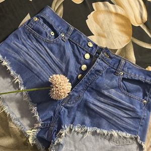 Blue Cute Denim Shorts