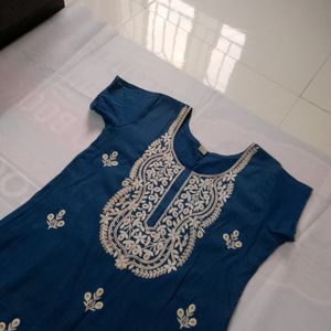 Thread Work Kurti Pant Set