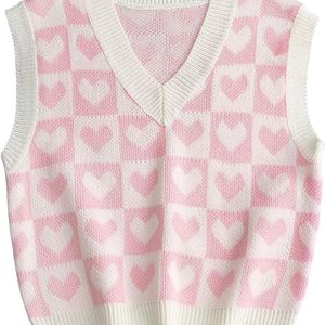Pink Heart Sweater Vest